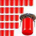Pushglossy 24 Pcs Red Fire Sprinkler Head Protector - Paint Protection Cover for Recessed Sprinkler Heads