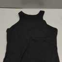 SUUKSESS Women Padded Cotton Ribbed Tank Tops 2025 High Neck Racerback Basic Tops (X-Large, Black)