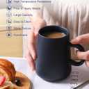 Coffee Mug, Matte Ceramic Coffee Cup, Both Hot & Cold Beverage Tea Cup for Office & Home, Suitable for Dishwasher & Microwave & Oven, 16.5 oz (Royal Blue)