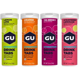 GU Energy Hydration Electrolyte Drink Tablets, Enhanced Endurance Sports Drink for Running, Cycling, Triathlon, 4-Count (48 Servings), Assorted Flavors, BBD: 03/2027
