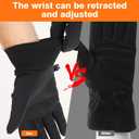 Moon Kitty Mens Lightweight Running Gloves Winter Waterproof Cold Weather (Small, Black)