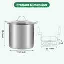 Fulgutonit Stainless Steel 21.5 QT Canning Pot with Rack & Lid, Canning Supplies Starter Kit and 6 Pieces Tools Set, Water Bath Canner for Beginner