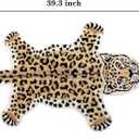 Brown Leopard Bath Mat for Bathroom, Funny Cheetah Print Cute Cartoon Bathroom Rugs Non Slip Animal Shaped Absorbent Bathtub Mat Plush Shower Door Mat Decor 39.3x25.5 Inch