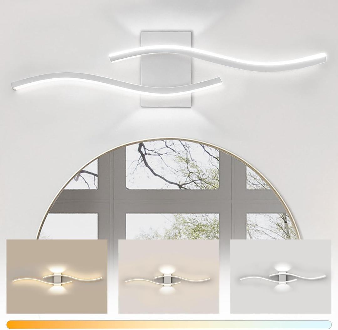 24 inch Aluminum Modern LED Wall Light Fixtures 3 Color White