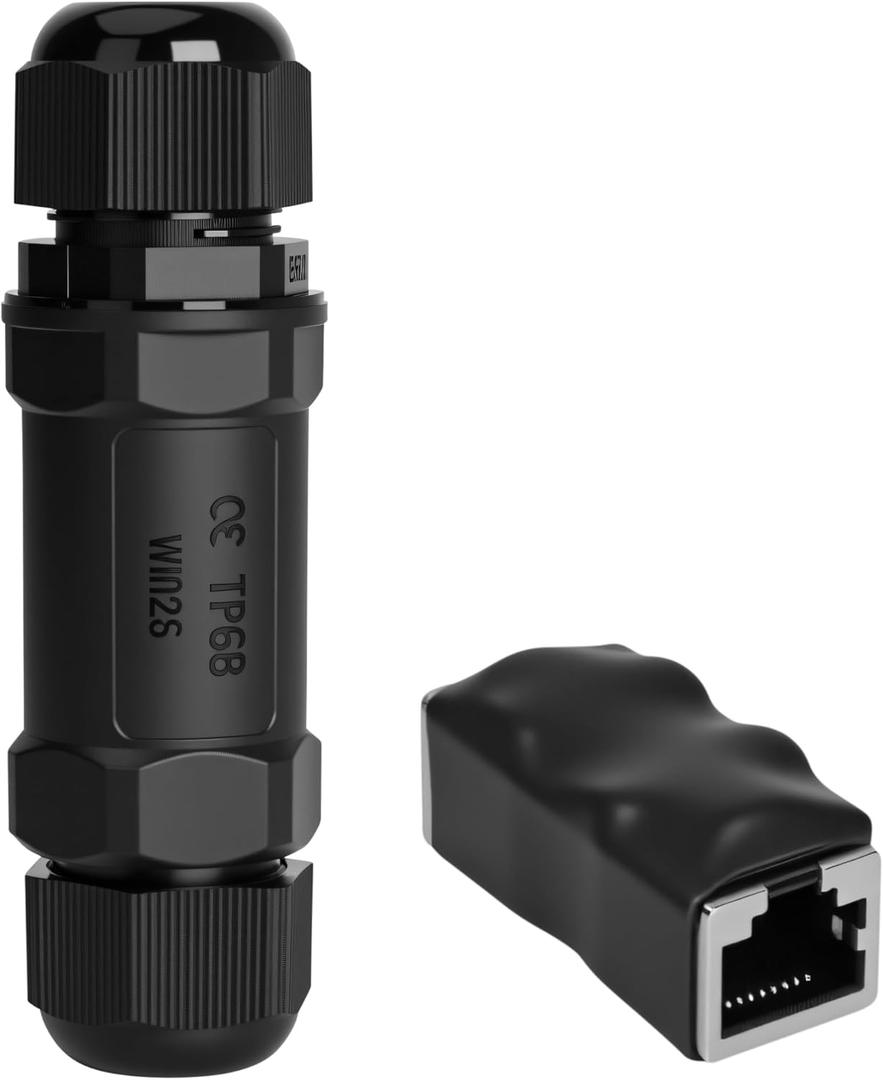 Starlink Ethernet Adapter Kit: IP68 Waterproof and Lightning Protection RJ45 Coupler for Starlink Mini Network LAN Cable Extender - Suitable for Repair and Extend Network Cables (PoE not Supported)