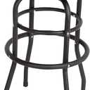 WORKPRO W112003 Garage Shop Stool, Heavy-Duty Steel Construction Garage Stool, Swivel Cushion Seat, Black Powder Coated Legs & Footrest (Single Pack)