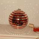 Mirror Disco Ball, 8 Inch Red and Sliver Hanging Party Disco Ball, Big Party Decorations Reflective Mirror Balls for Christmas Dance Floor, Birthday, Wedding, DJ, and Home Stage Dcor