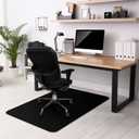 Kuyal Black Chair mat for Hardwood Floor, 36 x 48 inches Rectangle