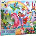 eeBoo 20 Piece Giant Floor Puzzle - Fairies & Tales Children's Puzzle Fantasy Themed, Large Pieces for Small Hands to Develop Motor Skills