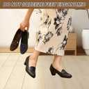 Womens Orthopedic Low Heel Loafers Comfortable Slip On Dress Shoes (11 Wide, Black)