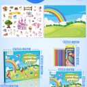 D-FantiX Animal Sticker Books for Toddlers 2-4 Years, Coloring Books for Kids Ages 2-4-6-8, 500+ Kids Stickers, Toddler Toys Road Trip Activities, Gifts for Girls Boys, Christmas Stocking Stuffers