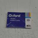 Oxford Ruled Color Index Cards, 4" x 6", Assorted Colors, 100 Per Pack (34610)