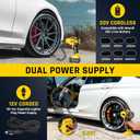 Portable Tire Inflator Air Compressor Compatible with Dewalt 20V Battery, DC 12V Car Power Supply, 160PSI Cordless Air Pump with LCD Pressure Gauge, LED Light, 5 Preset Modes for Car, Bike, Ball
