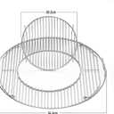 Hinged Cooking Grate for Weber, 22.5 inch Charcoal Grills, Kettle, Performer, Master-Touch, Grill Grate Replacement Part for Weber