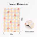 LilyCat Faux Leather Placemats Set of 4, Waterproof Oil-Proof Dining Table Mats for Kitchen, Indoor & Outdoor Heat Resistant Wipeable PU Place Mats, 18 12, Strawberries and Small Flowers