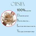 CAISHA 100% HUMAN HAIR Scrunchie Hair Piece Updo Braid Hair Scrunchy Messy Bun Brown Mix H312l  brown mix #4H30 H312l