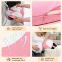 Pregnancy Pillows for Sleeping, Memory Foam W Shaped Maternity Pillow for Pregnant Women, Adjustable Travel Pregnancy Wedge Pillow with Cooling Removable Washable Cover, Support for Belly, Back(Pink)