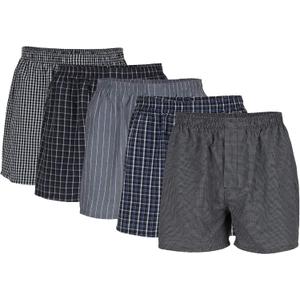Gildan mens Underwear Boxers, Multipack (Large, Black Stripe Assorted (5-pack))