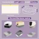 Cat Litter Box Liners 37 x 18, Jumbo Drawstring Litter Bags,Heavy-Duty Tear-Resistant, Fit Large & Medium Litter Boxes up to 30 lbs Compatible (50 PCS | 350 Days | $0.07/day) (50 PCS)