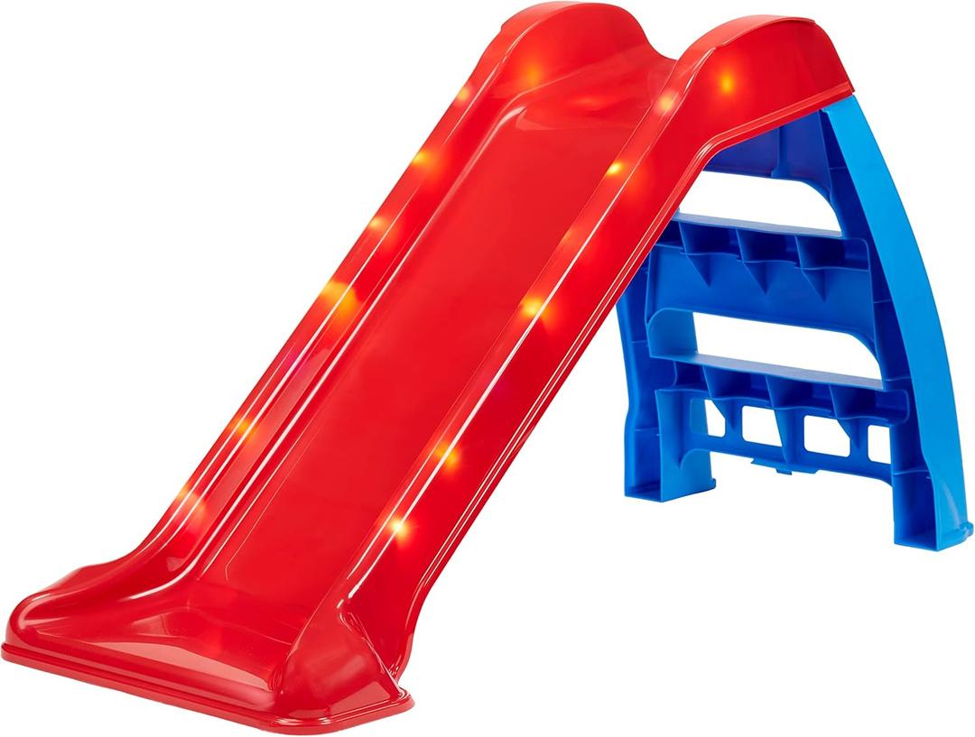 Little Tikes Light-Up First Slide for Kids Indoors/Outdoors, Red