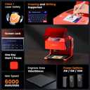 AlgoLaser 10W Smart Laser Engraver Machine, Class 1 Portable Laser Cutter with Built-in AlgoOS System, No Computer Required, Laser Engraving Machine for Metal, Wood, Acrylic, Leather.