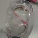 Greatever Dry Snorkel Set,Panoramic Wide View Anti-Fog Scuba Diving Mask,Professional Snorkeling Gear for Adults Kids (Large, Pink)