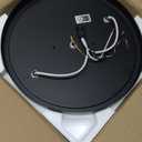 Black Flush Mount Ceiling Light Fixtures, 2-Light Ceiling Mount for Farmhouse with Seeded Glass Lampshade, Industrial Flush Mount Light Fixture Farmhouse for Hallway, Kitchen, Entryway and Foyer