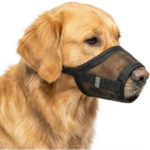 Flintstone Muzzle for Large Sized Dog Soft Air Mesh Breathable Dog Mouth Guard | Muzzl to Prevent Biting Chewing | No Bark Muzle XX-L 11.5-16