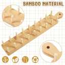 Wood Taco Holder Bamboo Taco Tray with Handle Wooden Rack, Each Holds 4 Soft or Hard Shell for Infuse Food Kitchen Gifts Accessories Home