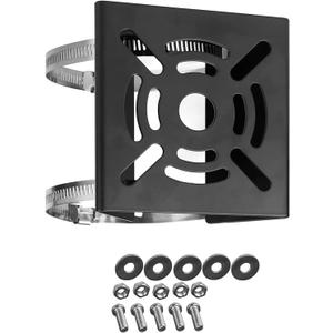 WiTi Universal Vertical Pole Mount for Security Camera, Solid Metal Mounting Corner Bracket with 2 Loops, Suitable for CCTV Cameras LED Wall/Stage Lights, Solar Panels