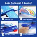 Wesfuner 3 Pack Foam Airplane Launcher Toys, 2 Flight Mode Glider Plane,Kids Flying Toy,3 4 5 6 7 8 9 10 11 12 Year Old Boys Girls Gifts,Outdoor Sport Party Favor