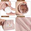 Jeffdad 6Pcs Corduroy Elastic Hair Tie Organizer, Cute Makeup Purse Portable Travel Organizer Bag Multipurpose Cosmetic Accessories Storage 6 Colors