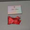 LuSeren 2 PCS Double Layer Hair Bows Red Hair Ribbon Clips Ponytail Holder Accessories for Women Girls Toddlers Teens Kids