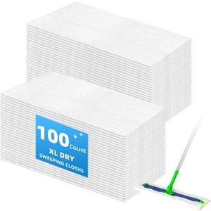 XL Dry Sweeping Cloth Refills for Swiffer Sweeper X-Large Mop, Daily Pet Hair Dust Dry Floor Cloth Refills for Floor Sweeping and Cleaning, 100 Count