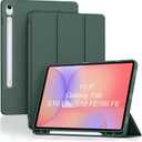 ProCase Smart Case for Galaxy Tab S10 Lite/S10 FE/S9 FE 10.9-Inch with S Pen Holder, Trifold Stand Folio Cover with Soft TPU Back for 10.9" Galaxy Tab S10 Lite/S10 FE/S9 FE -Mgreen