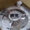 20'' Fandelier Ceiling Fan with Light, Low Profile Flush Mount Wood Ceiling Fan, APP & Remote Control, Dimmable & 6 Speeds