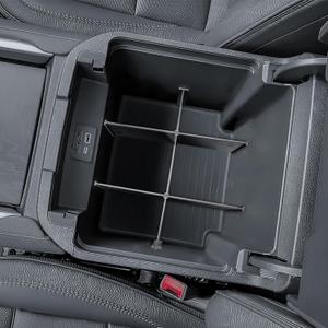 EDBETOS Center Console Organizer for 2021-2026 Chevy Tahoe/Suburban and 2021-2024 GMC Yukon, Fit Standard Console with Charging Socket Only, NOT for Power Sliding Console. Won't Block Original Tray