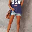 Cap Sleeve Summer Tops for Women Trendy Floral Print Casual V Neck T Shirts Petal Sleeve Blouses (Medium, Blue Usa)