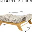 Elevated Dog Bed 40⅞" × 29⅛" × 14", Raised Wooden XL Dog Bed Frame and Mattress for Extra Large Pets up to 90 lbs