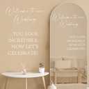 2 Pcs Welcome to Our Wedding Mirror Decal Vinyl Lettering Decal Sticker Removable Letters Wedding Decals for Mirrors Glass Window Sign Marriage Decoration(Classic Style,White)