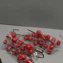 Civaner 6 Pcs 20 Inch Red Christmas Ball Pick Large Christmas Tree Picks Decorations Artificial Snowy Ball Berry Stems Branches for Xmas Tree Topper Floral Ornament Holiday Filler Vase Party Decor