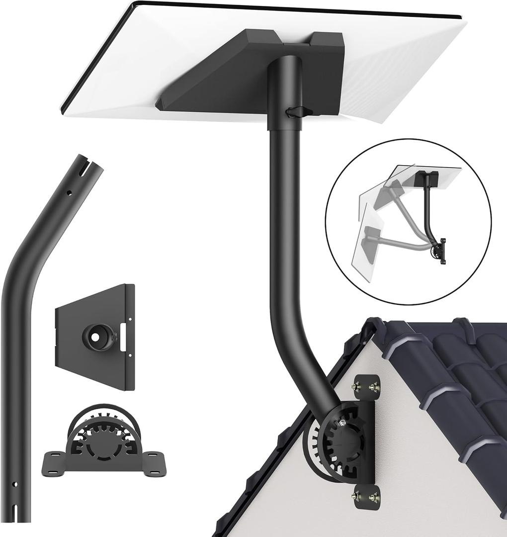 Starlink Gen 3 Mount, 180 Adjustable Starlink Mounting Kit, Heavy Duty Pivot Starlink Wall Mount, Starlink Pole Mount for Gen 3