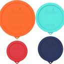 SOPHICO Silicone Replacement Lids for Pyrex Sculpted Glass & Tinted Glass Bowls Mixing Bowls4 size