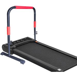 Handle Bar for Walking Pad Compatible with Walking Pad 23" Wide, Adjustable Handrail Height (31.5-43in), Heavy-Duty Steel Frame w/Non-Slip Base (Red Black)