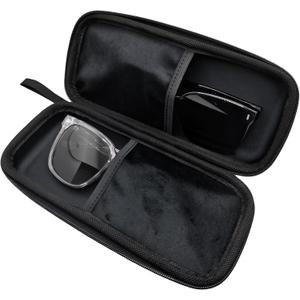 double eyeglass case sunglasses case EVA hard shell with Zipper Closure eyeglass travel case for Vehicle