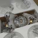 VONLUCE 6-Light Sputnik Chandelier, Frosted Glass Ceiling Light Fixture