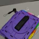 BMOUO Case for iPad A16 11th Generation 11" 2025/iPad 10th Generation 10.9 inch 2022, 360 Rotating Stand & Pencil Holder & Hand & Shoulder Strap Shockproof iPad 11th/10th Generation Case, Purple