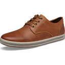 Jousen Men's Fashion Sneakers Leather Retro Casual Shoes for Men Breathable Dress Mens Sneakers 9,5