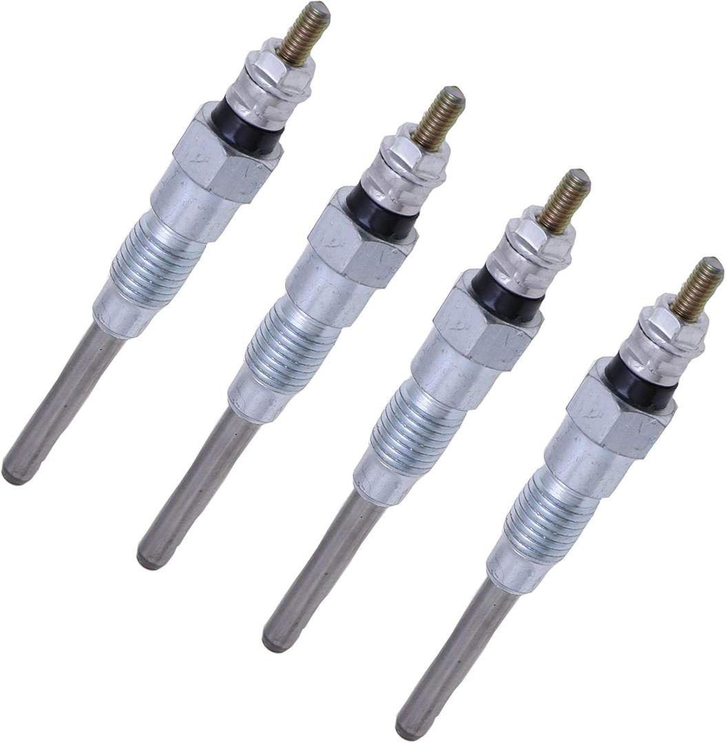 JEENDA Glow Plug 6655233 19077-65513 19077-65510 for Bobcat Skid Steer Loader 334 753 773 763 7753 S160 S175 S185 S150 B330 BL370 645 743 S150 Kubota V2203 Scat Track 1300C 1300D 1500C 1500D (4 Pack)