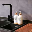 2 x MOMEEMO White Soap Dispenser Set, Contains Hand and Dish Soap Dispenser, Suitable for Kitchen Decor. (White)
